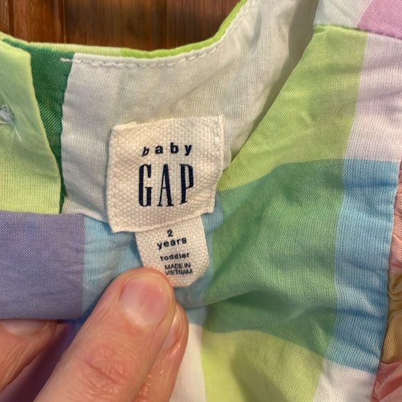 Baby Gap Girls Flutter Sleeve Plaid Dress - Size 2 Years - Picture 5 of 6